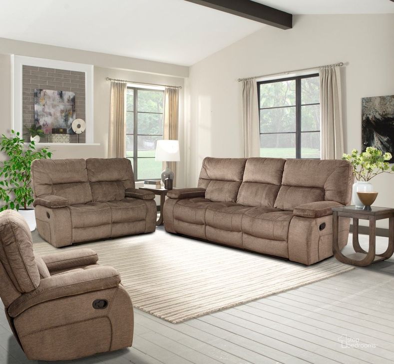 The appearance of Chapman Kona Triple Reclining Living Room Set designed by Parker House in the modern / contemporary interior design. This kona piece of furniture  was selected by 1StopBedrooms from Chapman Collection to add a touch of cosiness and style into your home. Sku: MCHA#833-KON;MCHA#822-KON. Material: Polyester. Product Type: Living Room Set. Image1