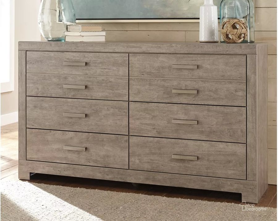 The appearance of Medway Gray Dresser designed by Isaac Tahari in the transitional interior design. This gray piece of furniture  was selected by 1StopBedrooms from Medway Collection to add a touch of cosiness and style into your home. Sku: B070-31. Material: Wood. Product Type: Dresser. Image1
