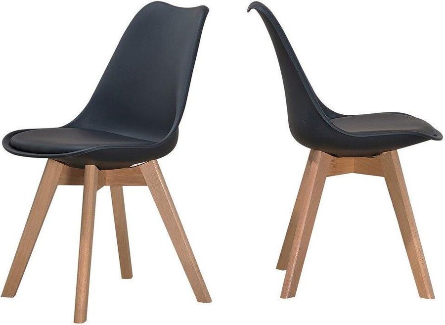 The appearance of Mirage Modern Solid Wood Dining Side Chair Set of 2 In Black designed by Best Master Furniture in the modern / contemporary interior design. This black piece of furniture  was selected by 1StopBedrooms from Mirage Collection to add a touch of cosiness and style into your home. Sku: G01BC. Material: Wood. Product Type: Side Chair. Image1