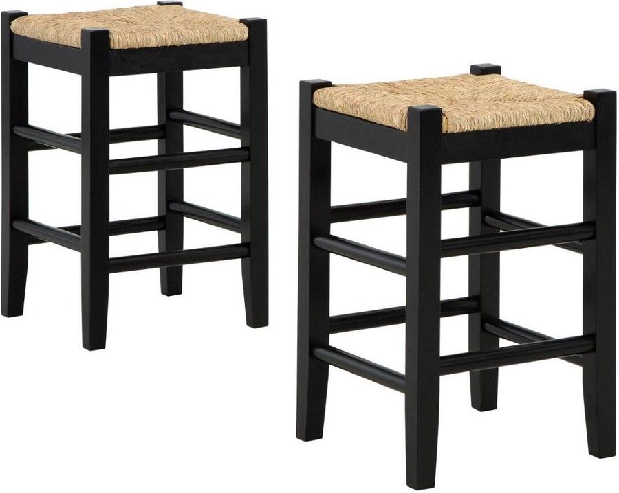 The appearance of Mirimyn Black Stool Set Of 2 designed by Signature Design by Ashley in the transitional interior design. This black piece of furniture  was selected by 1StopBedrooms from Mirimyn Collection to add a touch of cosiness and style into your home. Sku: D508-124. Material: Wood. Product Type: Barstool. Image1