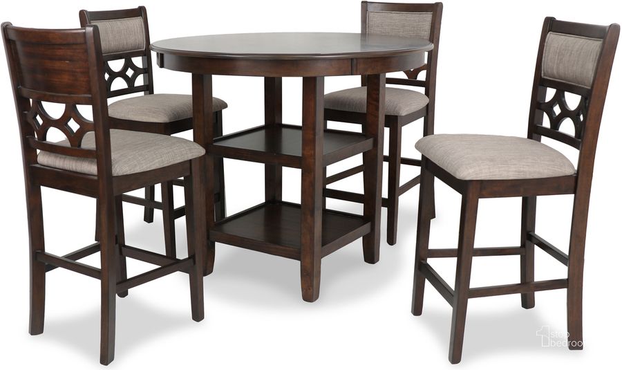 The appearance of Mitchell Cherry 5 Piece Bar Set EC-D1763-52S-CHY designed by New Classic in the  interior design. This cherry piece of furniture  was selected by 1StopBedrooms from Mitchell Collection to add a touch of cosiness and style into your home. Sku: D1763-52S-CHY. Product Type: Bar Set. Image1