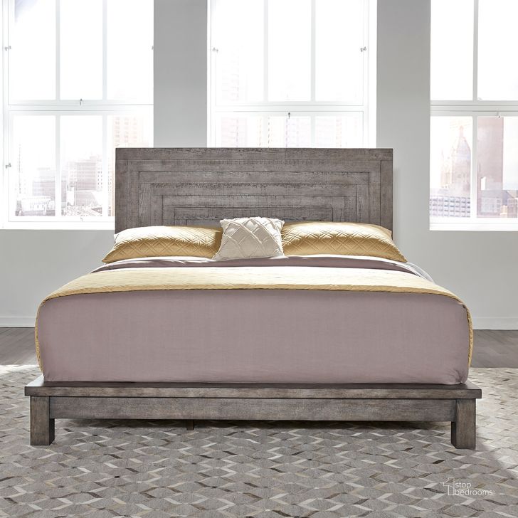 The appearance of Modern Farmhouse California King Platform Bed designed by Liberty in the country / farmhouse interior design. This brown piece of furniture  was selected by 1StopBedrooms from Modern Farmhouse Collection to add a touch of cosiness and style into your home. Sku: 406-BR92CS;406-BR24F;406-BR15. Bed Type: Platform Bed. Product Type: Platform Bed. Bed Size: California King. Material: Wood Veneer. Image1