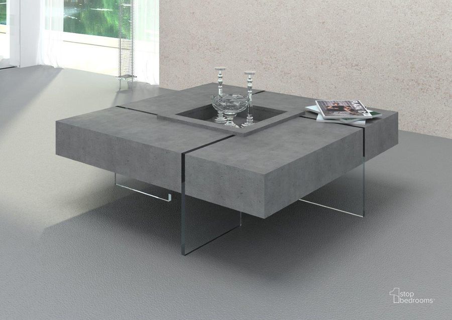 The appearance of Modrest Shauna Modern Faux Concrete Floating Coffee Table designed by VIG Furniture in the modern / contemporary interior design. This grey piece of furniture  was selected by 1StopBedrooms from Modrest Collection to add a touch of cosiness and style into your home. Sku: VGCNCPM2852-N16. Product Type: Coffee Table. Material: Concrete.