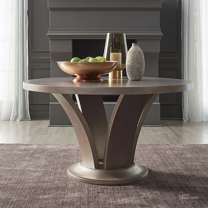 The appearance of Montage Pedestal Table Set In Platinum designed by Liberty in the modern / contemporary interior design. This platinum piece of furniture  was selected by 1StopBedrooms from Montage Collection to add a touch of cosiness and style into your home. Sku: 849-P5454;849-T5454. Table Base Style: Pedestal. Table Top Shape: Round. Product Type: Pedestal Table. Material: Poplar. Image1