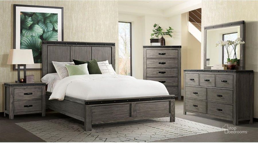 The appearance of Montauk Gray Panel Bedroom Set designed by Picket House in the transitional interior design. This gray piece of furniture  was selected by 1StopBedrooms from Montauk Collection to add a touch of cosiness and style into your home. Sku: WE600QH;WE600QF;WE600QKR;WE600NS. Bed Type: Panel Bed. Product Type: Panel Bed. Bed Size: Queen. Material: Pine. Image1