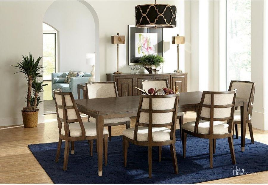 The appearance of Monterey Mink Upholstered Host Chair Set Of 2 designed by Riverside Furniture in the glam interior design. This white piece of furniture  was selected by 1StopBedrooms from Monterey Collection to add a touch of cosiness and style into your home. Sku: 39459. Product Type: Dining Chair. Image1