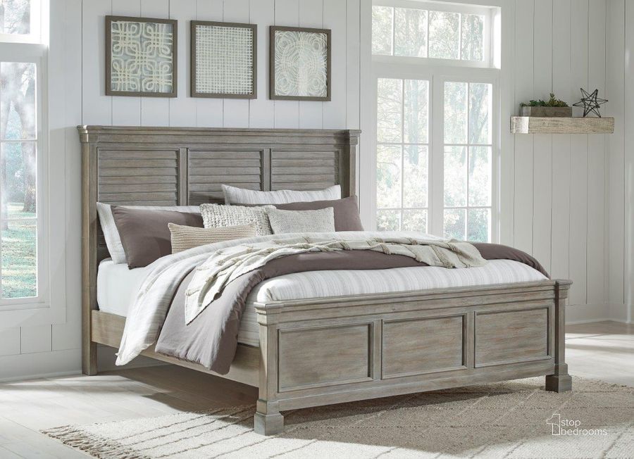 Moreshire Bisque King Panel Bed by Ashley Furniture | 1StopBedrooms