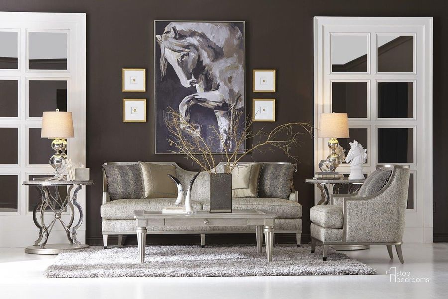 The appearance of Morrissey Bezel Kirke Occasional Table Set designed by A.R.T. in the transitional interior design. This gray piece of furniture  was selected by 1StopBedrooms from Morrissey Collection to add a touch of cosiness and style into your home. Sku: 218300-2727;218303-2727. Material: Wood. Product Type: Occasional Table Set. Image1