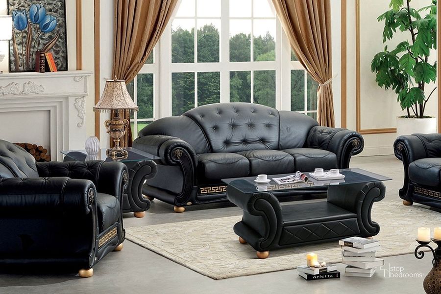 The appearance of Mountway Black Occasional Table Set designed by Versailles Home in the traditional interior design. This black piece of furniture  was selected by 1StopBedrooms from Mountway Collection to add a touch of cosiness and style into your home. Sku: APOLOCTABLEBLACK;APOLOENDTABLEBLACK. Material: Leather. Product Type: Occasional Table Set. Image1
