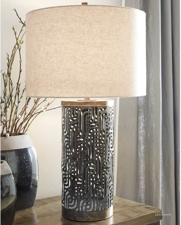The appearance of Mountwell Gray and Gold Desk and Buffet Lamp designed by Boho House in the modern / contemporary interior design. This gray and gold piece of furniture  was selected by 1StopBedrooms from Mountwell Collection to add a touch of cosiness and style into your home. Sku: L207364. Product Type: Table Lamp. Image1