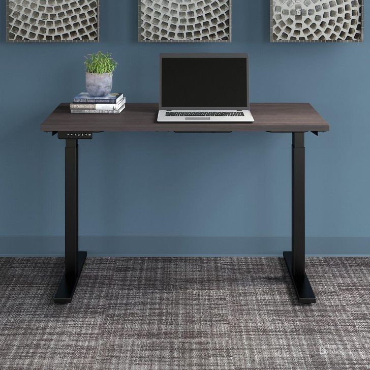 The appearance of Move 60 Series by Bush Business Furniture 48W x 24D Height Adjustable Standing Desk in Storm Gray with Black Base designed by Bush Furniture in the modern / contemporary interior design. This storm gray piece of furniture  was selected by 1StopBedrooms from Move 60 Series Collection to add a touch of cosiness and style into your home. Sku: M6S4824SGBK. Product Type: Desk. Image1