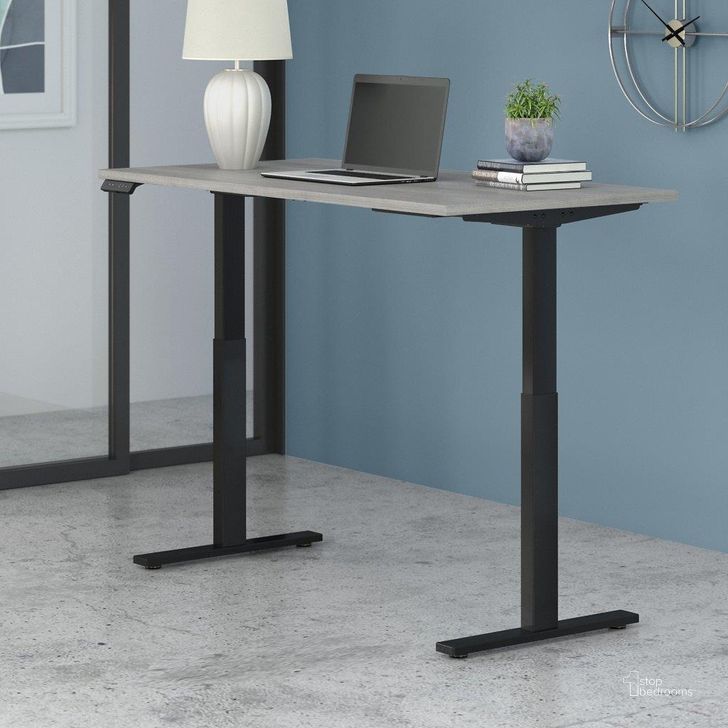 The appearance of Move 60 Series by Bush Business Furniture 60W x 30D Electric Height Adjustable Standing Desk in Platinum Gray with Black Base designed by Bush Furniture in the transitional interior design. This platinum gray piece of furniture  was selected by 1StopBedrooms from Move 60 Series Collection to add a touch of cosiness and style into your home. Sku: M6S6030PGBK. Product Type: Desk. Image1
