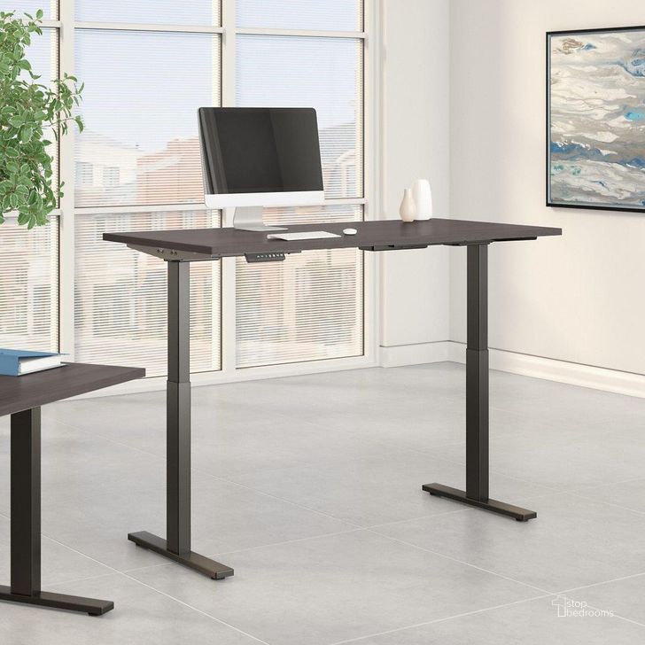The appearance of Move 60 Series by Bush Business Furniture 60W x 30D Height Adjustable Standing Desk in Storm Gray with Black Base designed by Bush Furniture in the modern / contemporary interior design. This storm gray piece of furniture  was selected by 1StopBedrooms from Move 60 Series Collection to add a touch of cosiness and style into your home. Sku: M6S6030SGBK. Product Type: Desk. Image1