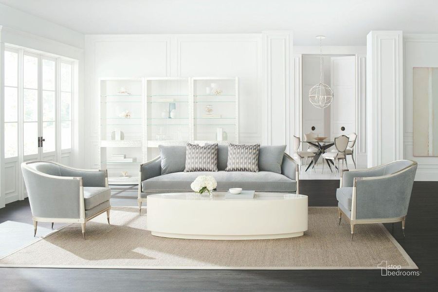 The appearance of Murillo Gray Living Room Set 0qd24383335 designed by FineForm in the transitional interior design. This gray piece of furniture  was selected by 1StopBedrooms from Murillo Collection to add a touch of cosiness and style into your home. Sku: UPH-420-112-A;UPH-420-132-A. Product Type: Living Room Set. Material: Birch.