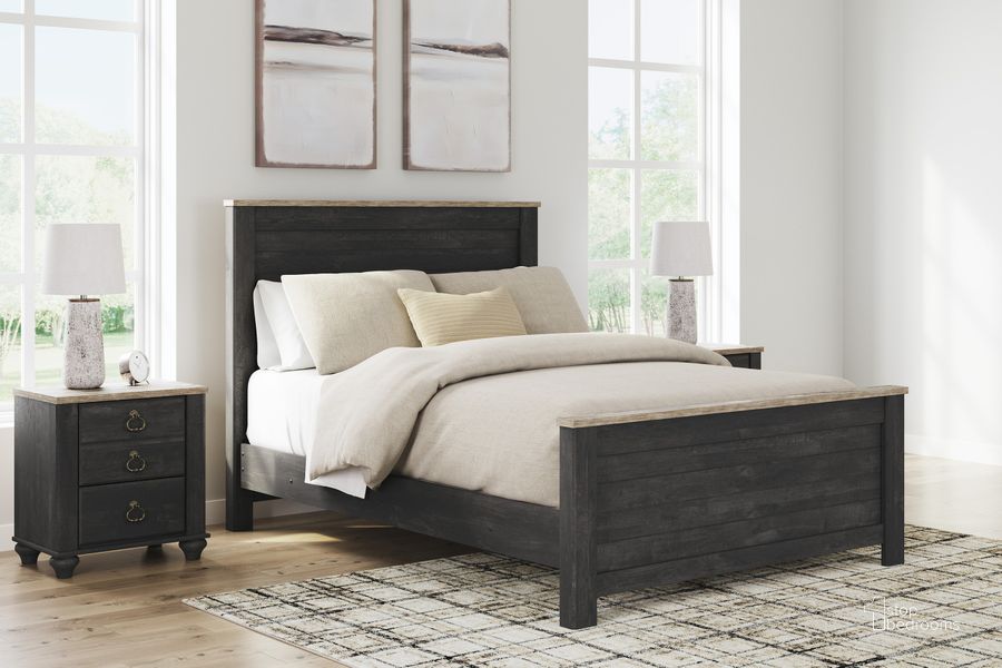 The appearance of Nanforth Queen Panel Bed In Two-tone designed by Signature Design by Ashley in the traditional interior design. This two-tone piece of furniture  was selected by 1StopBedrooms from Nanforth Collection to add a touch of cosiness and style into your home. Sku: B3670-54;B3670-57;B3670-98. Bed Type: Panel Bed. Material: Wood. Product Type: Panel Bed. Bed Size: Queen. Image1