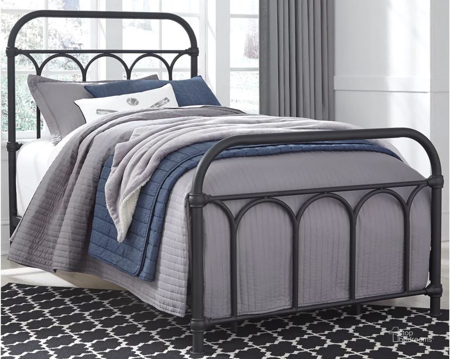 Nashburg Black Twin Metal Bed by Ashley Furniture 1StopBedrooms