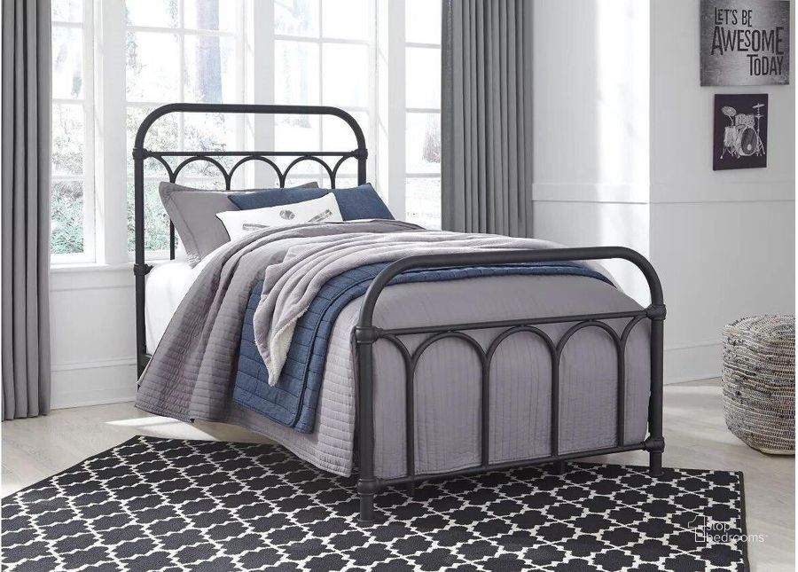 Nashburg Black Twin Metal Bed by Ashley Furniture 1StopBedrooms