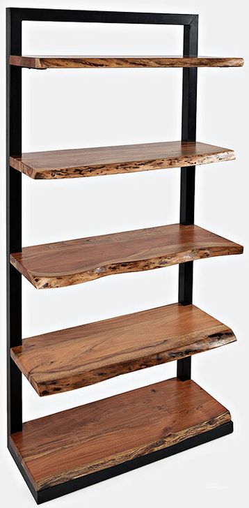 The appearance of Natures Edge Solid Acacia 5 Shelf Bookcase designed by Jofran in the rustic / southwestern interior design. This natural piece of furniture  was selected by 1StopBedrooms from Natures Edge Collection to add a touch of cosiness and style into your home. Sku: 1986-35. Product Type: Bookcase. Material: Iron. Image1