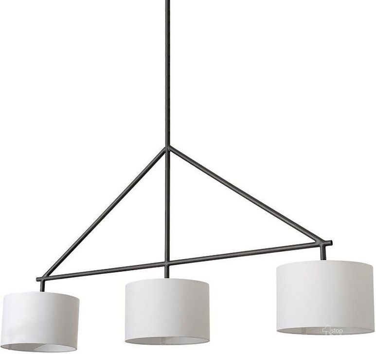 The appearance of Nelly Black Metal Pipe White Shade Three Bulb Chandelier Light designed by Mercana in the modern / contemporary interior design. This black and white piece of furniture  was selected by 1StopBedrooms from Nelly Collection to add a touch of cosiness and style into your home. Sku: 68967. Material: Metal. Product Type: Chandelier. Image1