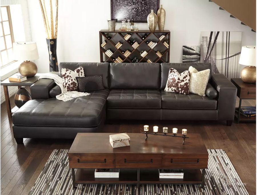 Nokomis 2-Piece LAF Sectional In Charcoal by Ashley Furniture ...