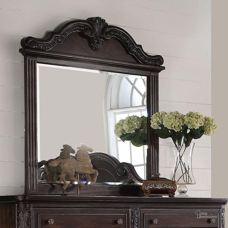 The appearance of Nottingham Mirror designed by Bernards in the traditional interior design. This black cherry piece of furniture  was selected by 1StopBedrooms from Nottingham Collection to add a touch of cosiness and style into your home. Sku: 1610-140. Material: Wood. Product Type: Dresser Mirror. Image1
