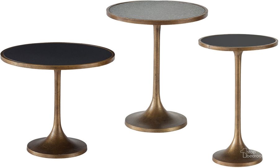 The appearance of Nouveau Bunching Table designed by Universal in the transitional interior design. This black and gold piece of furniture  was selected by 1StopBedrooms from Nouveau Collection to add a touch of cosiness and style into your home. Sku: U119802L. Product Type: Accent Table. Image1