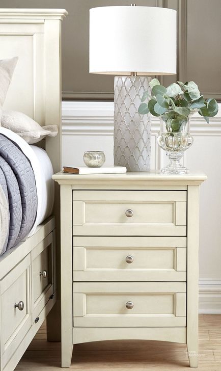 The appearance of Northlake White Nightstand designed by A-America in the transitional interior design. This white piece of furniture  was selected by 1StopBedrooms from Northlake Collection to add a touch of cosiness and style into your home. Sku: NRLWT5780. Product Type: Nightstand. Image1
