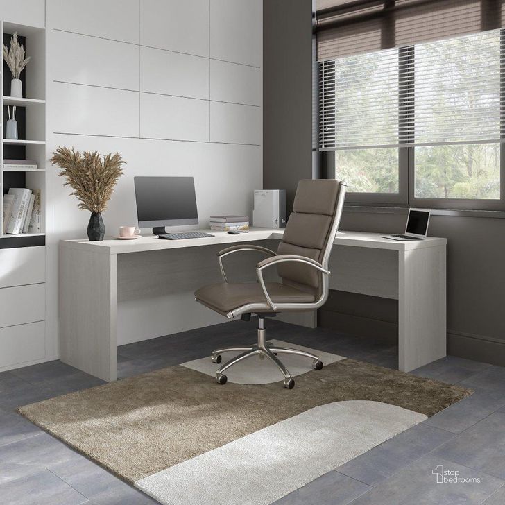 The appearance of Office By Kathy Ireland Echo 72W L Shaped Computer Desk In Gray Sand designed by Bush Furniture in the modern / contemporary interior design. This sand piece of furniture  was selected by 1StopBedrooms from Echo Collection to add a touch of cosiness and style into your home. Sku: ECH054GS. Material: Wood. Product Type: Computer Desk. Image1