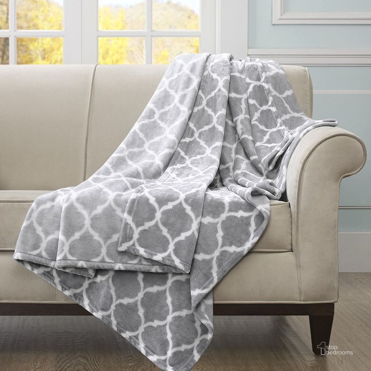 The appearance of Ogee Polyester Print Microlight Brushed Throw With 1 Inch Self Hem In Grey designed by Olliix in the transitional interior design. This grey piece of furniture  was selected by 1StopBedrooms from Ogee Collection to add a touch of cosiness and style into your home. Sku: MP50-1728. Material: Polyester. Product Type: Throw. Image1