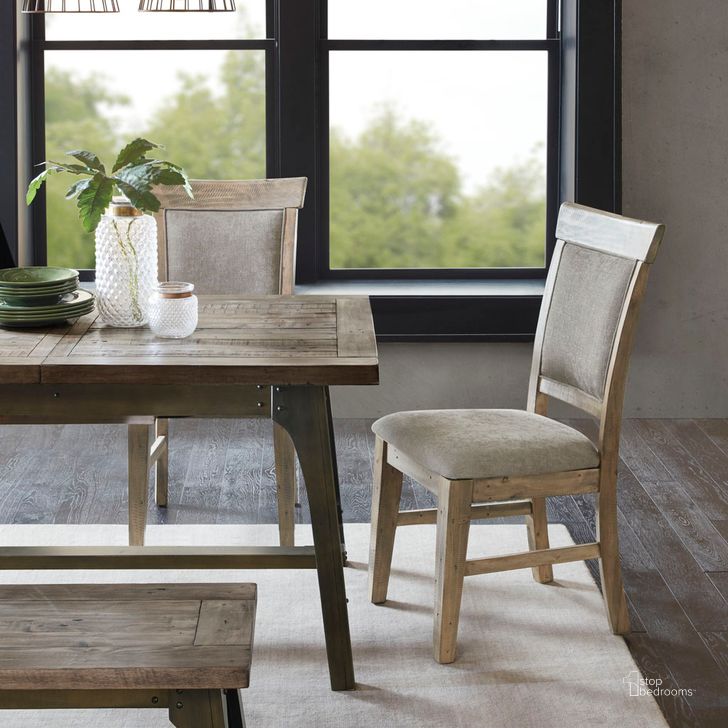 The appearance of Oliver Dining Side Chair Set Of 2Pcs In Cream/Grey designed by Olliix in the industrial interior design. This cream/grey piece of furniture  was selected by 1StopBedrooms from Oliver Collection to add a touch of cosiness and style into your home. Sku: II108-0457. Product Type: Dining Chair. Material: MDF. Image1