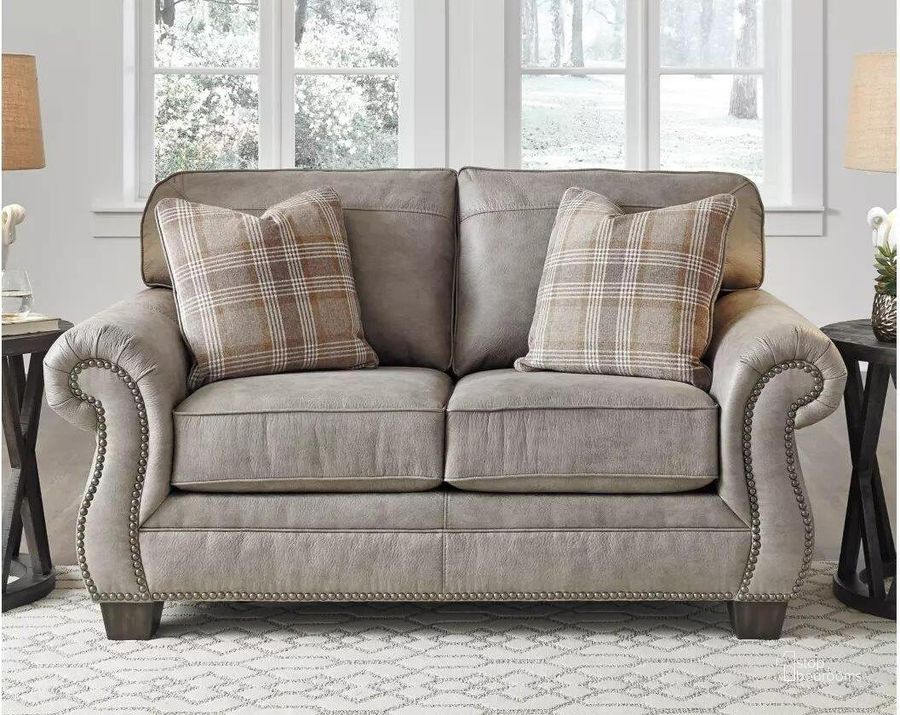 Olsberg Loveseat In Steel by Ashley Furniture 1StopBedrooms