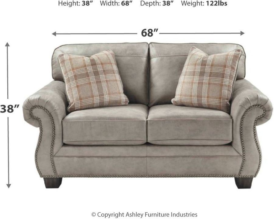 Olsberg Loveseat In Steel by Ashley Furniture 1StopBedrooms
