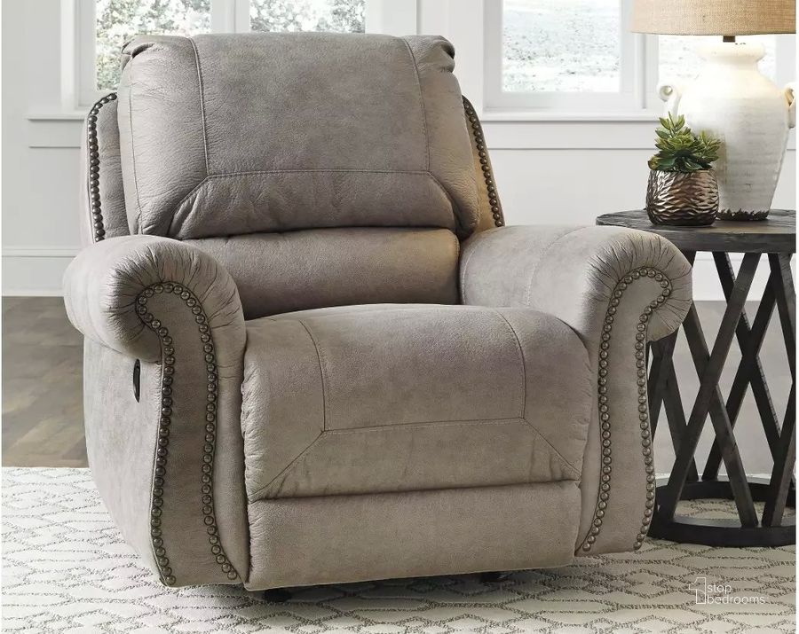 Olsberg Rocker Recliner In Steel by Ashley Furniture 1StopBedrooms