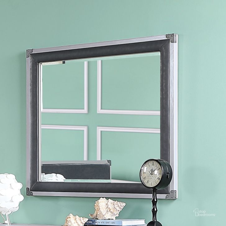 The appearance of Orchest Youth Mirror designed by ACME in the transitional interior design. This gray piece of furniture  was selected by 1StopBedrooms from Orchest Collection to add a touch of cosiness and style into your home. Sku: 36139. Material: Wood. Product Type: Kids Bedroom Mirror. Image1