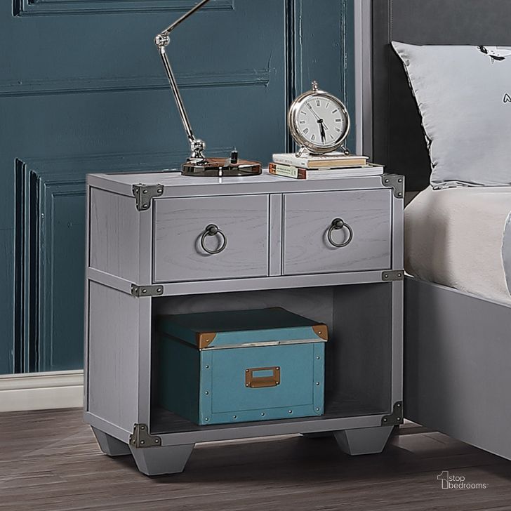 The appearance of Orchest Youth One Drawer Nightstand designed by ACME in the transitional interior design. This gray piece of furniture  was selected by 1StopBedrooms from Orchest Collection to add a touch of cosiness and style into your home. Sku: 36128. Material: Wood. Product Type: Kids Nightstand. Image1