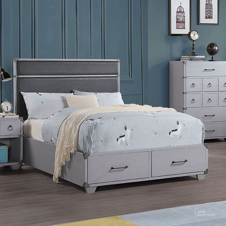 The appearance of Orchest Youth Storage Bed (Full) designed by ACME in the transitional interior design. This gray piece of furniture  was selected by 1StopBedrooms from Orchest Collection to add a touch of cosiness and style into your home. Sku: 36135F-HB;36136F-FB;36137F-R. Bed Type: Storage Bed. Material: Wood. Bed Size: Full. Product Type: Kids Bed. Image1