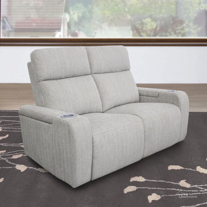 The appearance of Orpheus Bisque Power Reclining Loveseat designed by Parker House in the modern / contemporary interior design. This gray piece of furniture  was selected by 1StopBedrooms from Orpheus Collection to add a touch of cosiness and style into your home. Sku: MORP#822PH-BIS. Product Type: Reclining Loveseat. Image1