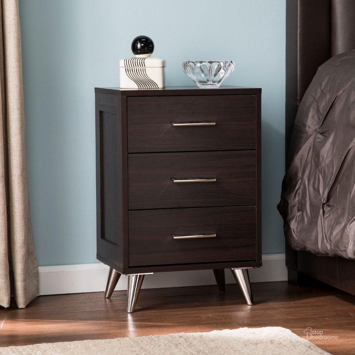 The appearance of Owen Modern Storage Nightstand designed by SEI Furniture in the modern / contemporary interior design. This espresso piece of furniture  was selected by 1StopBedrooms from Owen Collection to add a touch of cosiness and style into your home. Sku: HF6441. Material: Wood. Product Type: Nightstand. Image1