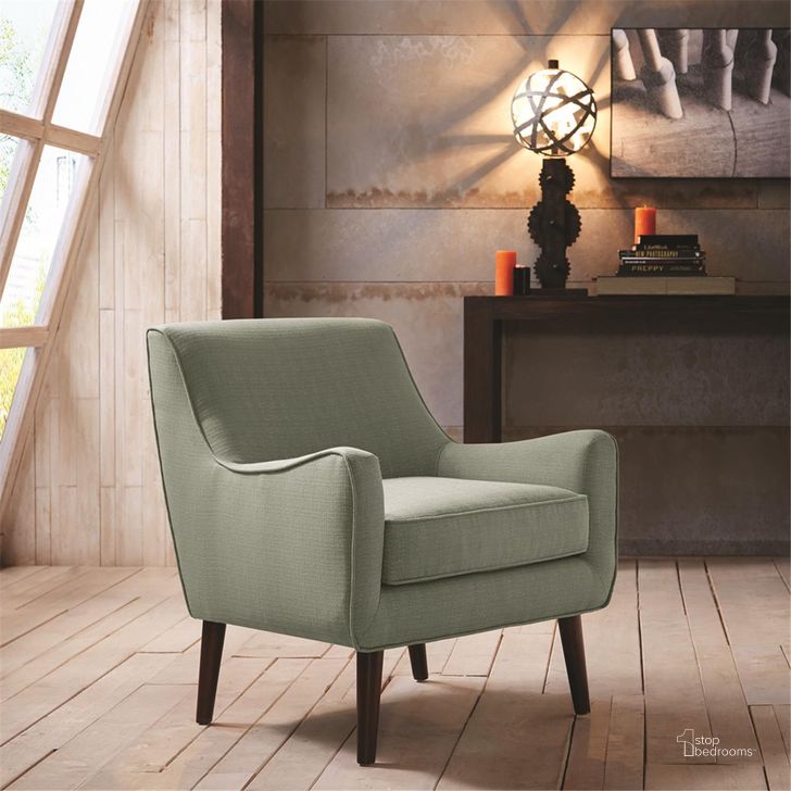 The appearance of Oxford Mid-Century Accent Chair In Seafoam designed by Olliix in the transitional interior design. This seafoam piece of furniture  was selected by 1StopBedrooms from Oxford Collection to add a touch of cosiness and style into your home. Sku: FPF18-0218. Material: Wood. Product Type: Accent Chair. Image1