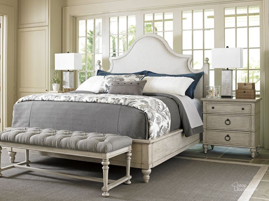 The appearance of Oyster Bay Arbor Hills Upholstered Bedroom Set designed by Lexington in the transitional interior design. This white piece of furniture  was selected by 1StopBedrooms from Oyster Bay Collection to add a touch of cosiness and style into your home. Sku: 01-0714-143C;01-0714-622. Bed Type: Platform Bed. Material: Wood. Product Type: Platform Bed. Bed Size: Queen. Image1