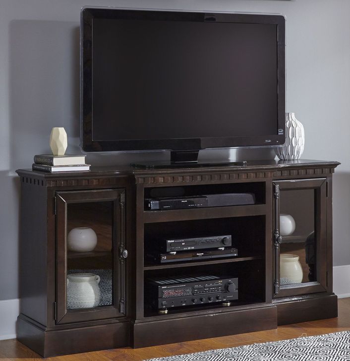 The appearance of Andover Court Tobacco 64" Console designed by Progressive Furniture in the traditional interior design. This brown piece of furniture  was selected by 1StopBedrooms from Andover Court Collection to add a touch of cosiness and style into your home. Sku: P765-64. Material: Wood. Product Type: TV Console. Image1
