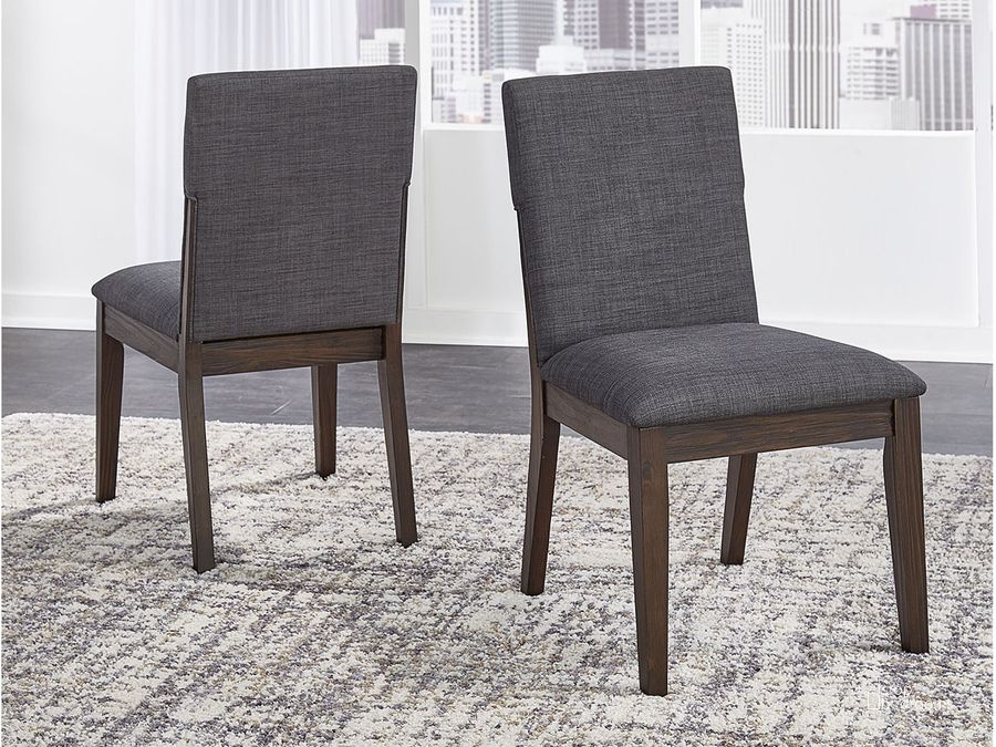 The appearance of Palm Canyon Carob Brown Upholstered Side Chair Set of 2 designed by A-America in the transitional interior design. This gray piece of furniture  was selected by 1StopBedrooms from Palm Canyon Collection to add a touch of cosiness and style into your home. Sku: PAMCR2692. Product Type: Side Chair. Material: Pine. Image1