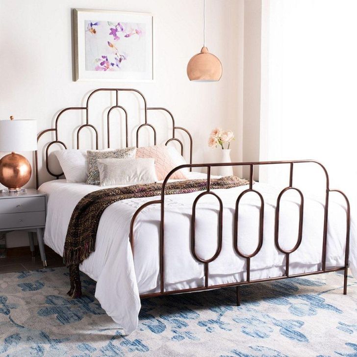 The appearance of Paloma Antique Bronze Youth Metal Bedroom Set designed by Safavieh in the transitional interior design. This antique bronze piece of furniture  was selected by 1StopBedrooms from Paloma Collection to add a touch of cosiness and style into your home. Sku: BED6201C-F;FOX6234B. Material: Metal. Bed Size: Full. Product Type: Slat / Spindle Bed. Bed Type: Slat / Spindle Bed. Image1