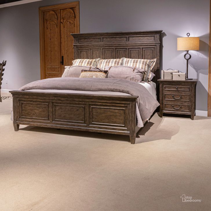 The appearance of Paradise Valley King Panel Bed In Saddle Brown designed by Liberty in the traditional interior design. This saddle brown piece of furniture  was selected by 1StopBedrooms from Paradise Valley Collection to add a touch of cosiness and style into your home. Sku: 297-BR15;297-BR16;297-BR90. Product Type: Panel Bed. Bed Size: King. Material: Rubberwood.