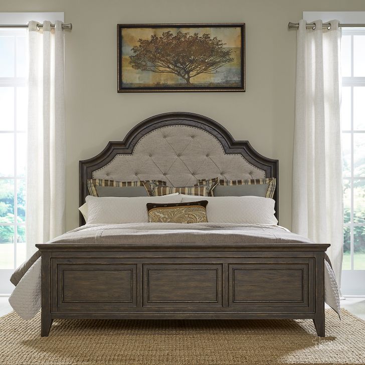 The appearance of Paradise Valley King Upholstered Bed In Saddle Brown designed by Liberty in the traditional interior design. This saddle brown piece of furniture  was selected by 1StopBedrooms from Paradise Valley Collection to add a touch of cosiness and style into your home. Sku: 297-BR15HU;297-BR16;297-BR90. Product Type: Bed. Bed Size: King. Material: Rubberwood.