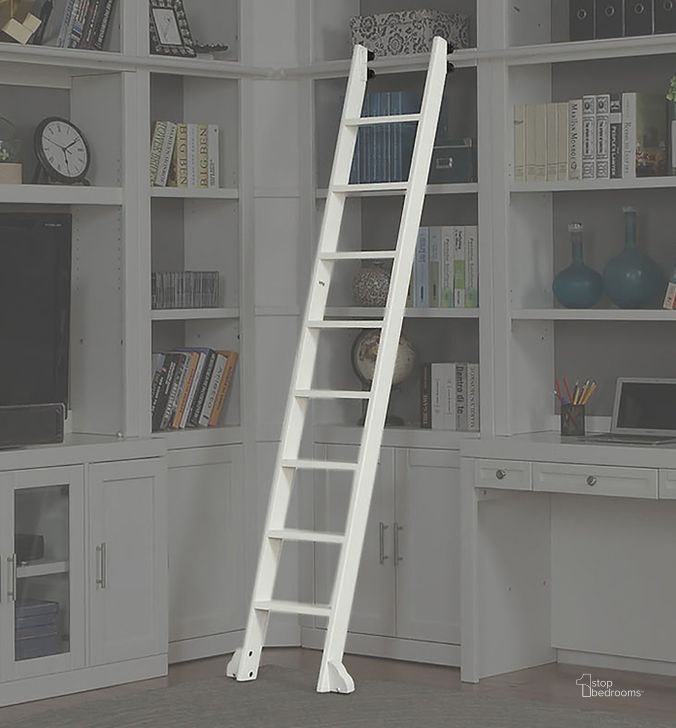 The appearance of Parker House Catalina Library Ladder (Only To Be Used With Library Wall) designed by Parker House in the transitional interior design. This cottage white piece of furniture  was selected by 1StopBedrooms from Catalina Collection to add a touch of cosiness and style into your home. Sku: CAT#495. Product Type: Sculpture. Material: Poplar.