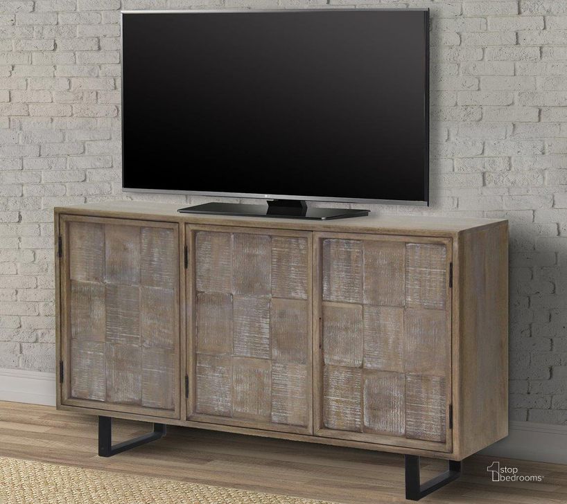 The appearance of Parker House Crossings Casablanca 57 Inch Tv Console designed by Parker House in the transitional interior design. This driftwood piece of furniture  was selected by 1StopBedrooms from Crossings Casablanca Collection to add a touch of cosiness and style into your home. Sku: CSB#57. Material: Wood. Product Type: TV Console. Image1
