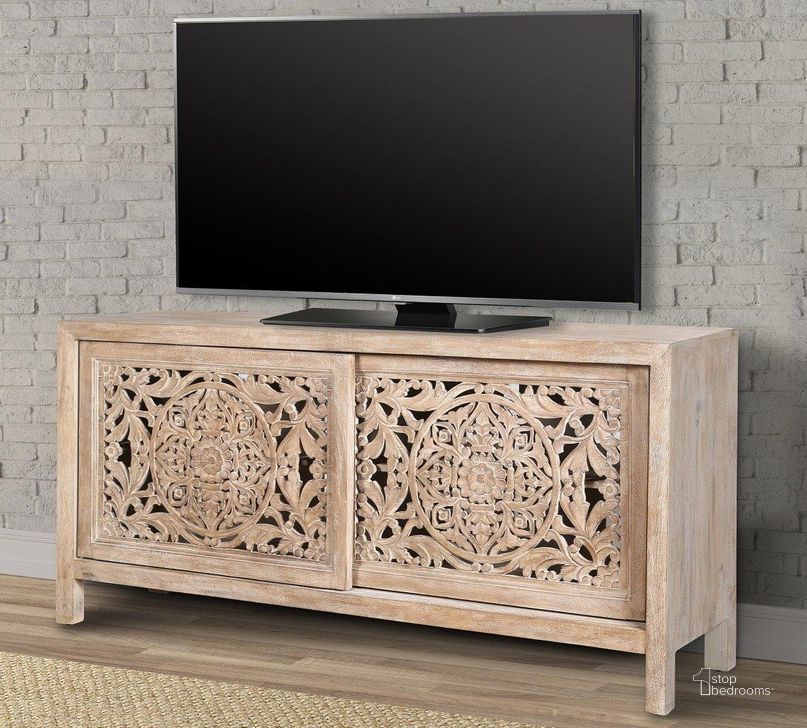 The appearance of Parker House Crossings Eden 68 Inch Tv Console designed by Parker House in the transitional interior design. This toasted tumbleweed piece of furniture  was selected by 1StopBedrooms from Crossings Eden Collection to add a touch of cosiness and style into your home. Sku: EDE#68. Material: Wood. Product Type: TV Console. Image1