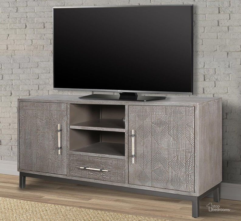 The appearance of Parker House Crossings Serengeti 66 Inch Tv Console designed by Parker House in the modern / contemporary interior design. This grey piece of furniture  was selected by 1StopBedrooms from Crossings Serengeti Collection to add a touch of cosiness and style into your home. Sku: SER#66. Material: Wood. Product Type: TV Console. Image1