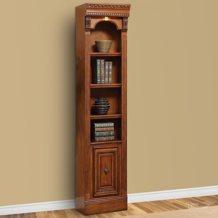 The appearance of Parker House Huntington 21 Inch Open Top Bookcase In Antique Vintage Pecan designed by Parker House in the rustic / southwestern interior design. This pecan piece of furniture  was selected by 1StopBedrooms from Huntington Collection to add a touch of cosiness and style into your home. Sku: HUN#420. Product Type: Bookcase. Material: Wood Veneer. Image1